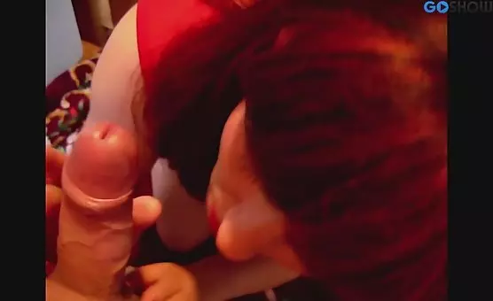 Brunette Gives Head to Erect Cocks